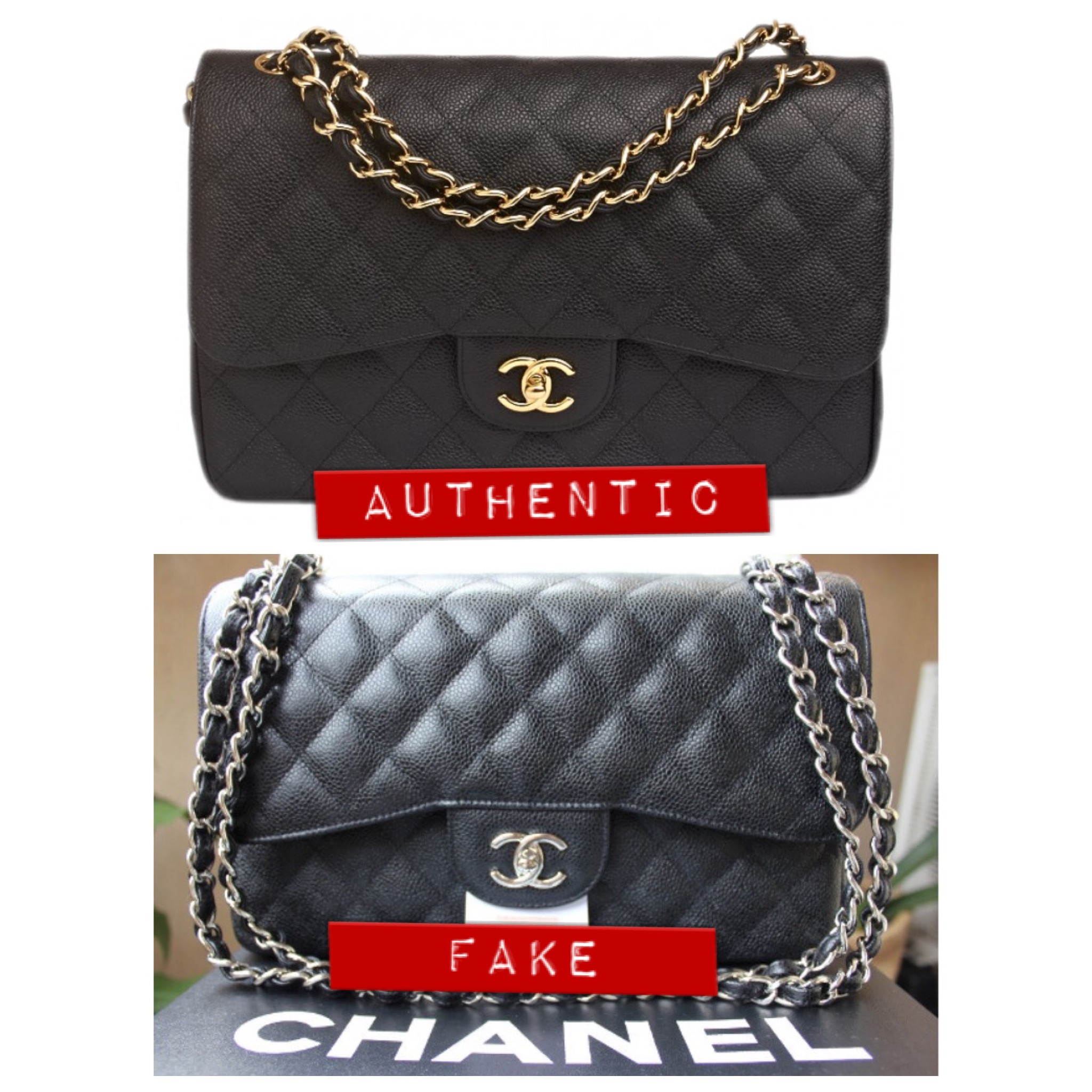 how can you tell if a chanel purse is real